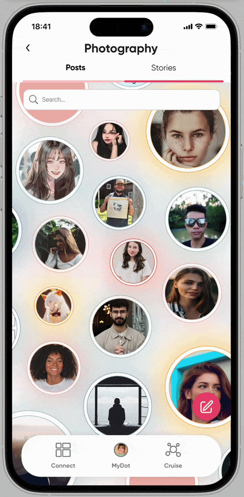 DavisDot prototype: viewing stories under the Photography interest