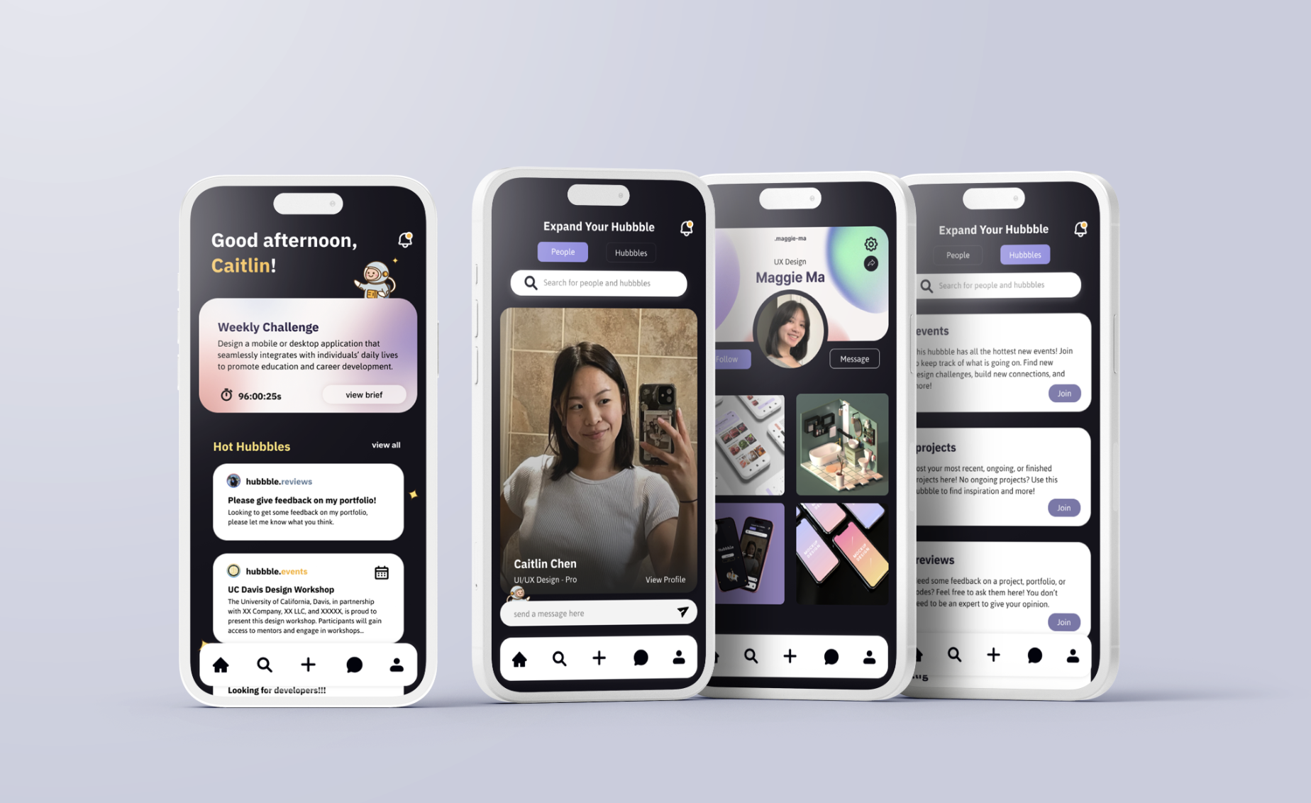 Hubbble app screens