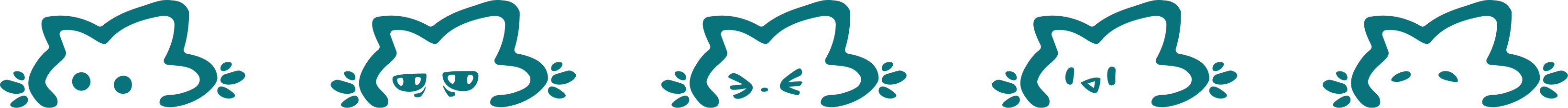 Five expression variations of the Meows cat head mark